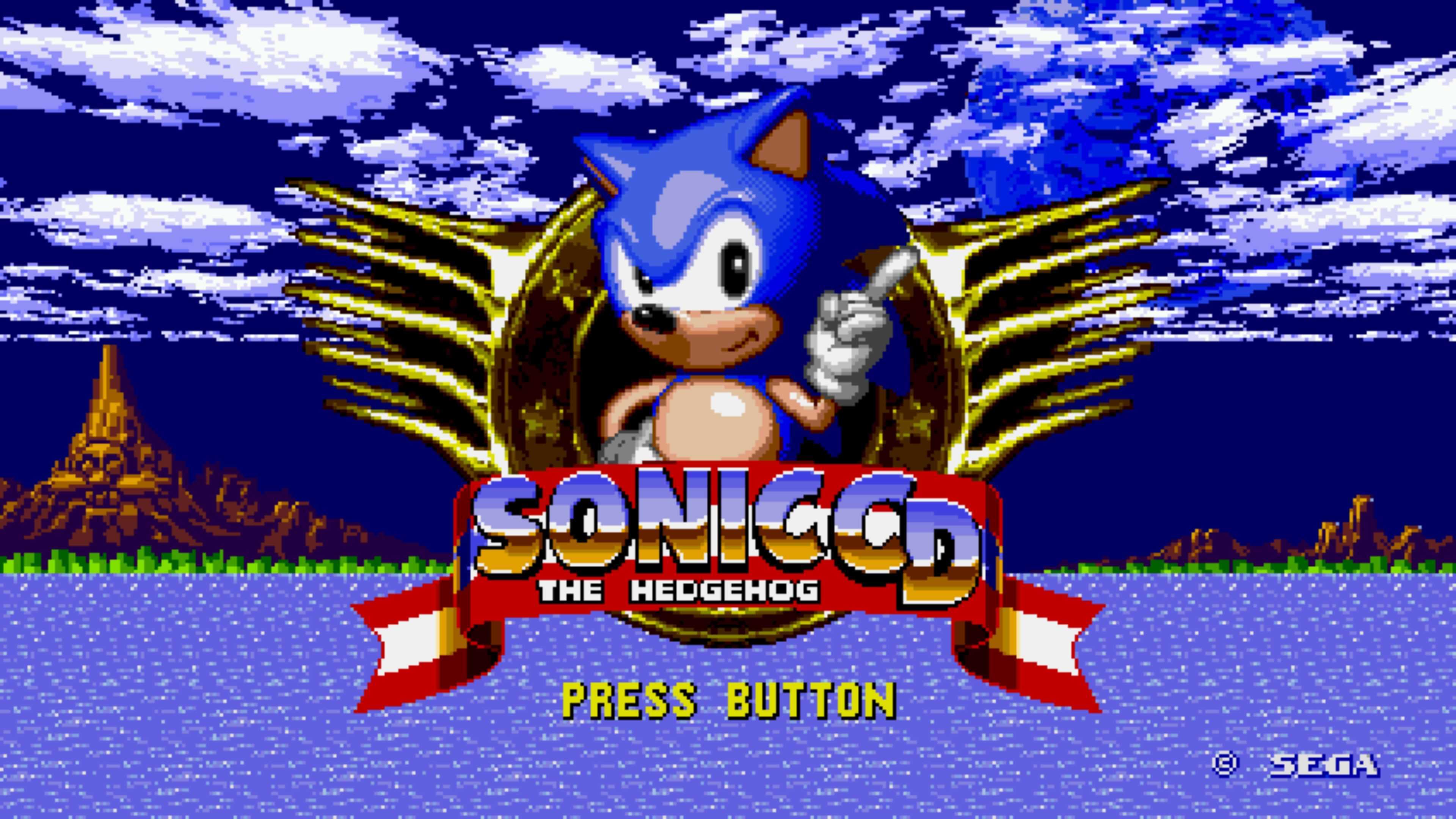 Sonic CD title screen as it appears in Sonic Origins Plus